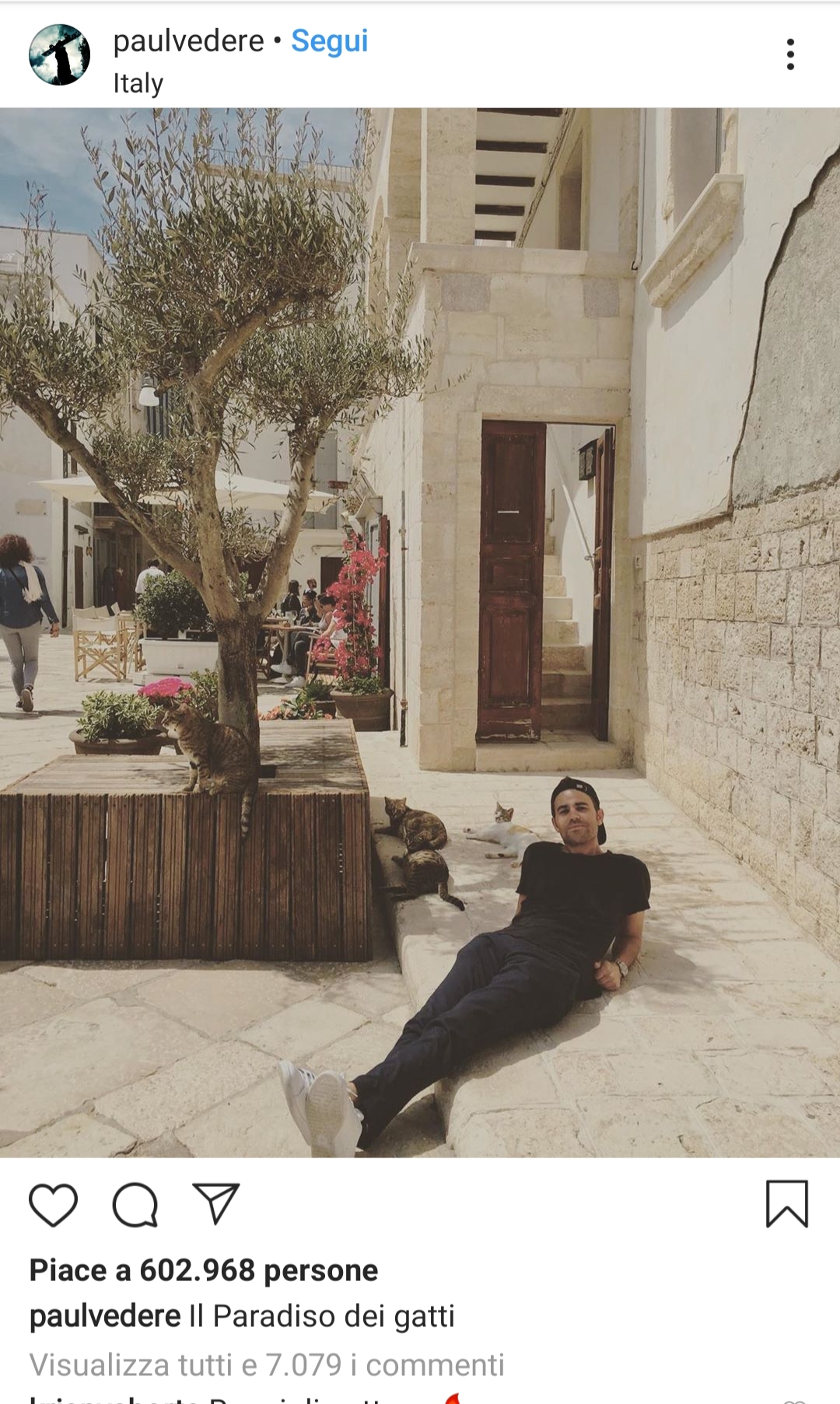 Paul Wesley si trova a Polignano a Mare