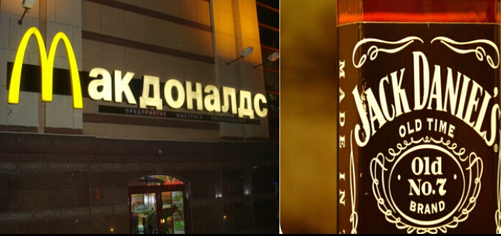 Russia dichiara guerra a McDonald's e Jack Daniel's