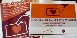Roma: per diventare donatore di organi basta solo una dichiarazione sulla carta di identità