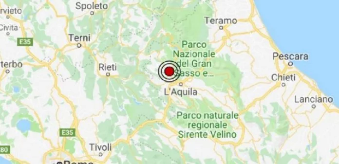 Abruzzo: scossa di terremoto di magnitudo 3.6