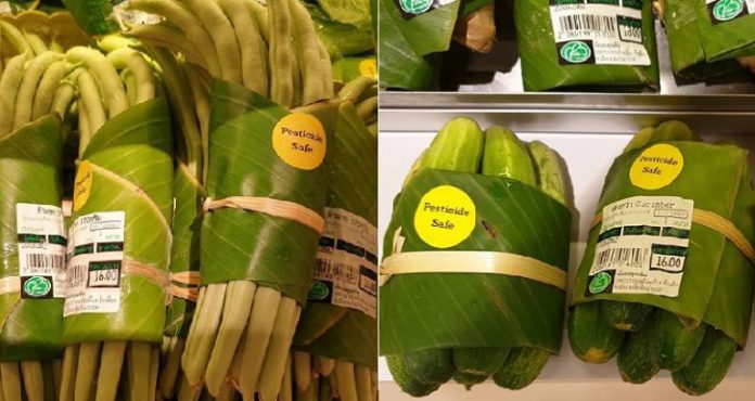 In Asia si usano le foglie per imballare le banane