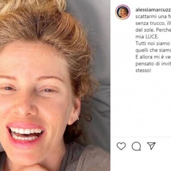 Alessia Marcuzzi trucco in quarantena: “Siamo tutte belle!”