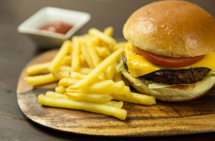 Hamburger friggitrice aria