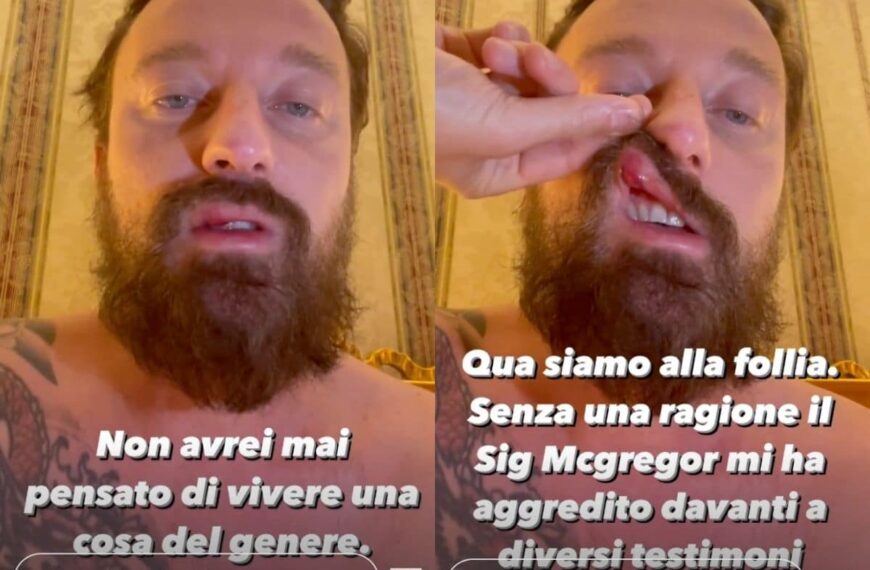 Francesco Facchinetti colpito da McGregor: il commento d’Alessia Marcuzzi