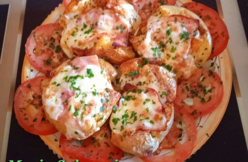 Patate schiacciate e cotte in friggitrice ad aria