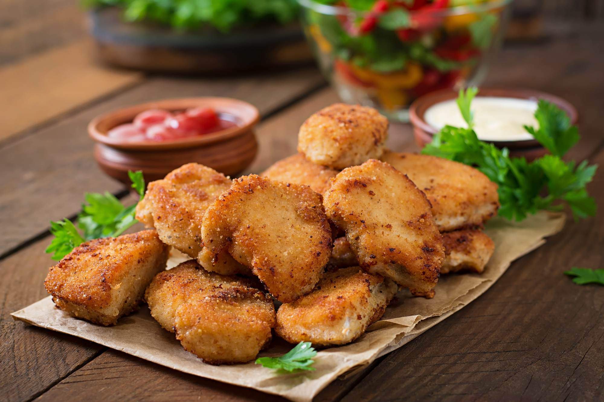 Nuggets di ceci e cavolo verza in friggitrice ad aria