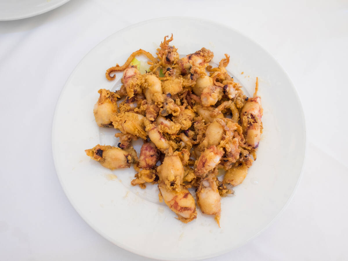 Seppie gratinate in friggitrice ad aria