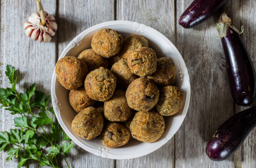 Polpette di melanzane in friggitrice ad aria