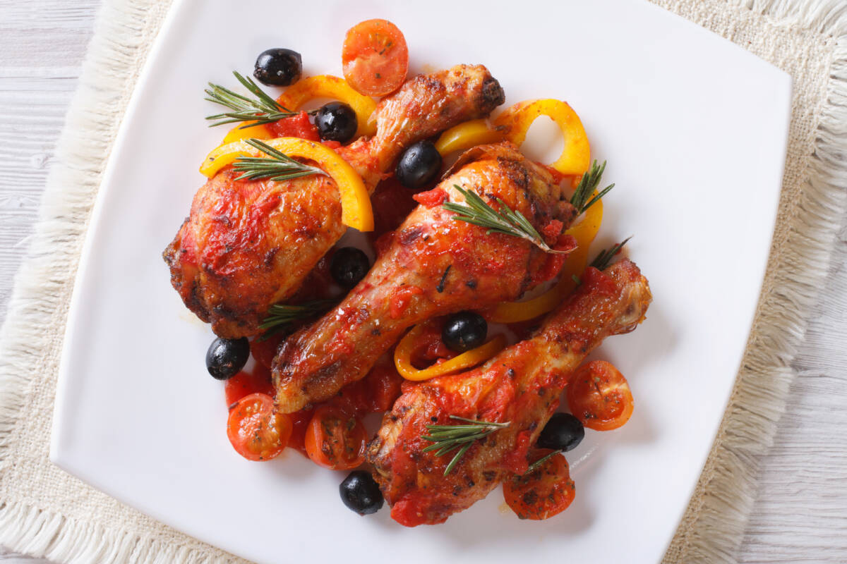 Pollo e peperoni in padella