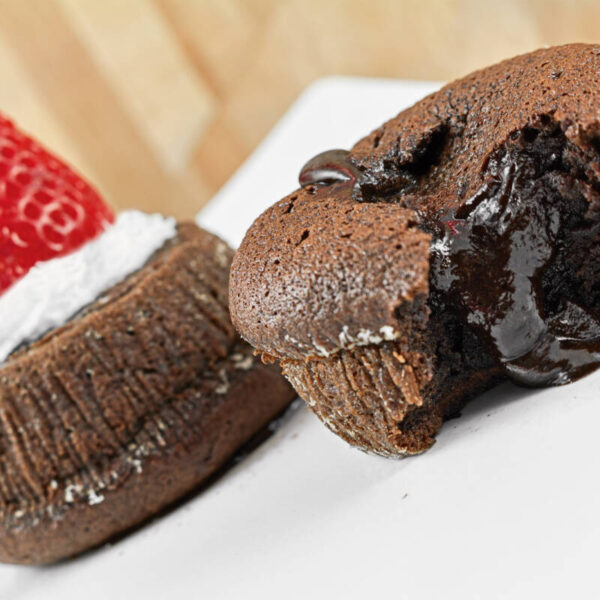 Tortino cuore caldo al cioccolato in friggitrice ad aria