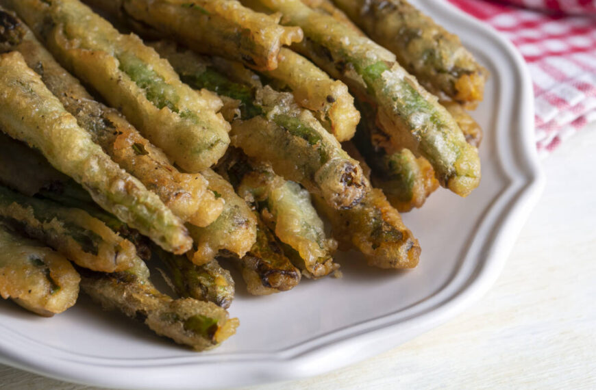 Asparagi in pastella in friggitrice ad aria