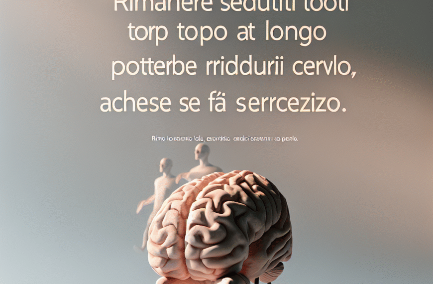 Rimanere seduti troppo a lungo potrebbe ridurre il tuo cervello, anche se fai esercizio.