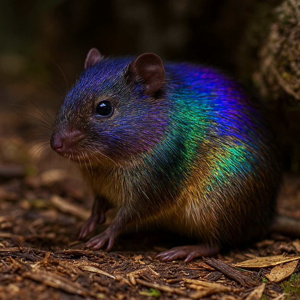 Animali con pelliccia arcobaleno