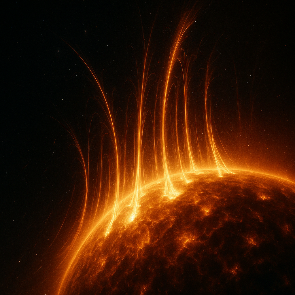 Pioggia di plasma sul Sole