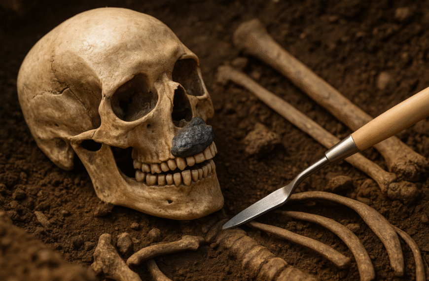 piccolo pezzo di catrame di betulla preistorico