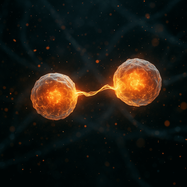 legame invisibile tra due nuclei