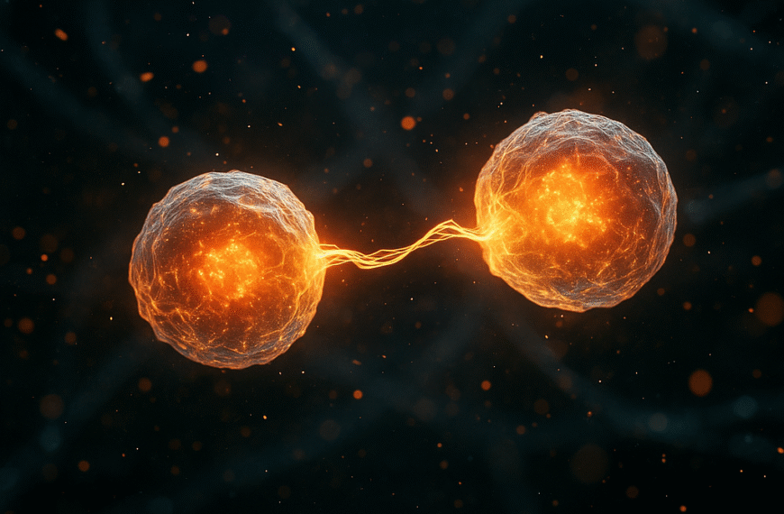 legame invisibile tra due nuclei