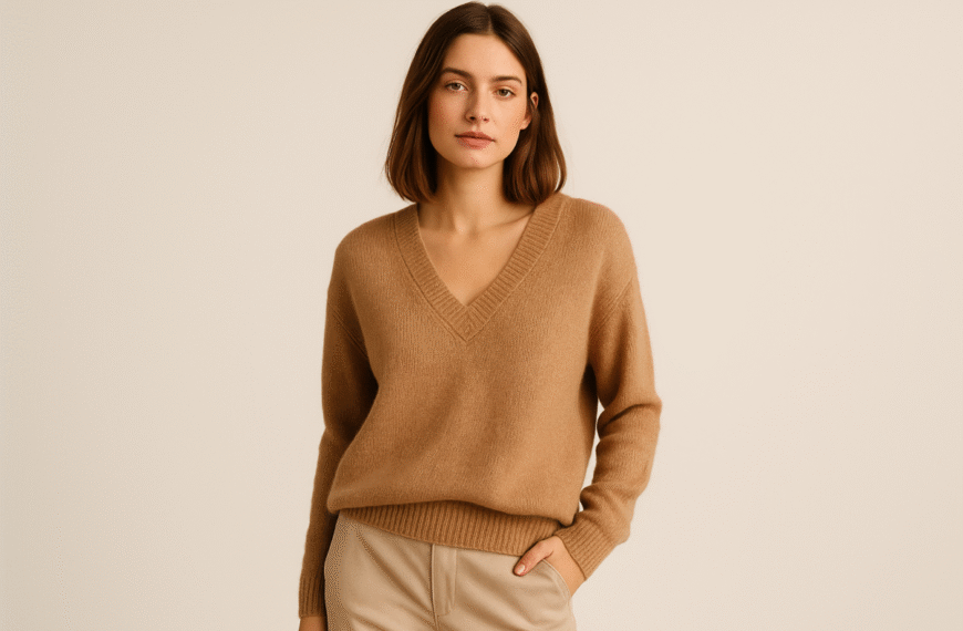 Maglione con scollo a V: il capo indispensabile di questa stagione
