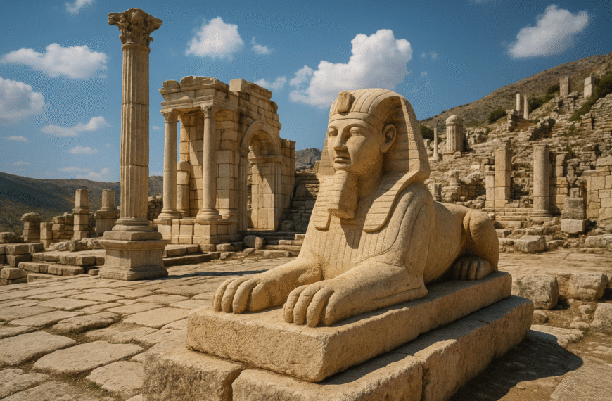 Sfinge di Tutu tra le rovine di Sagalassos