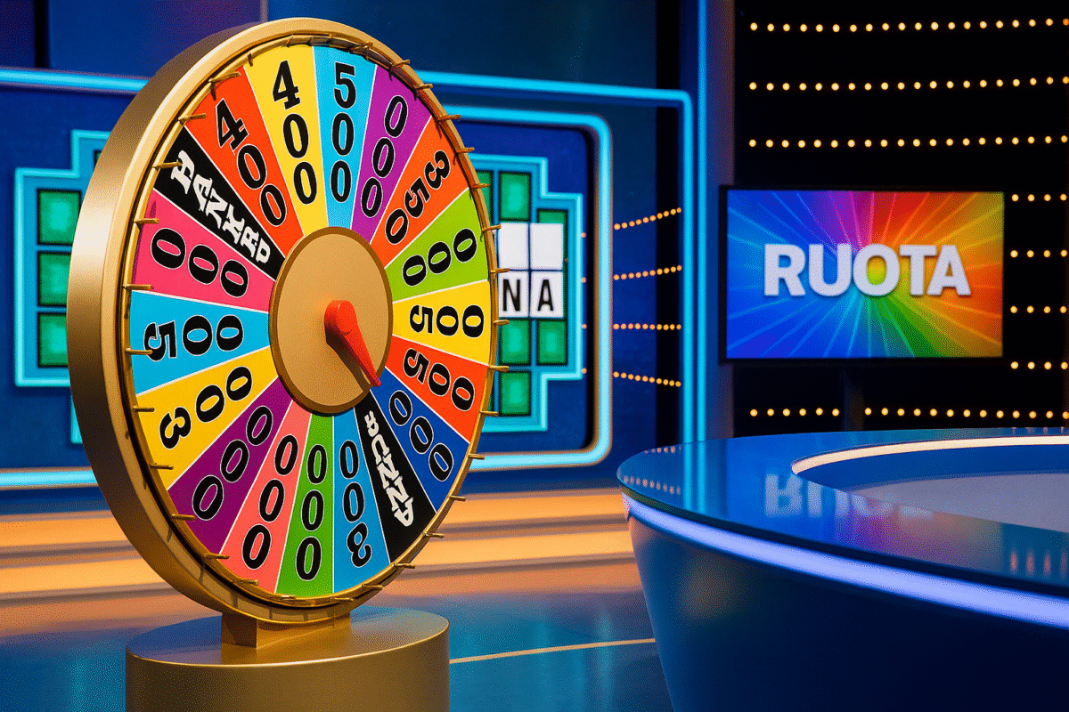 Gerry Scotti e la ruota della fortuna