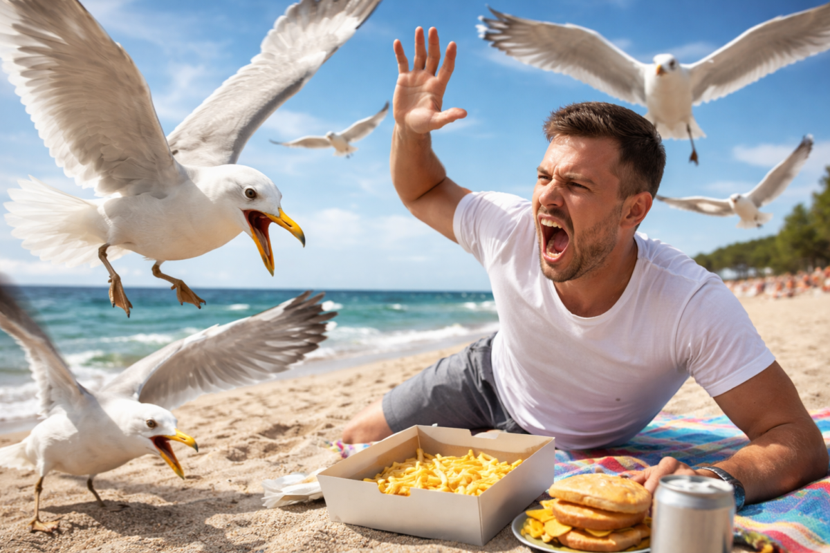 Gabbiani e cibo rubato