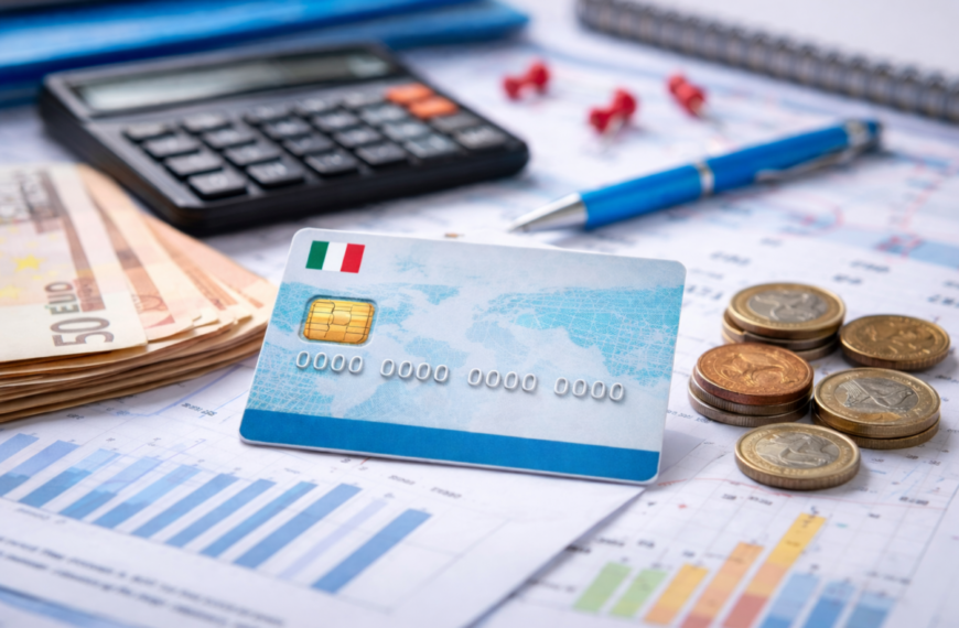 Carta di pagamento con euro e documenti finanziari per Assegno di Inclusione 2026